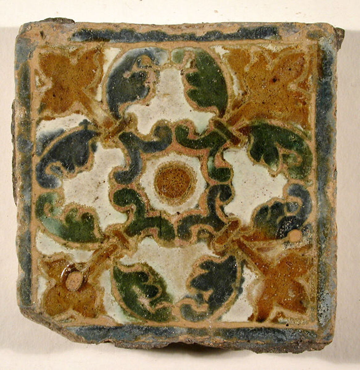Pavement tiles, Tin-glazed earthenware, Spanish, Seville