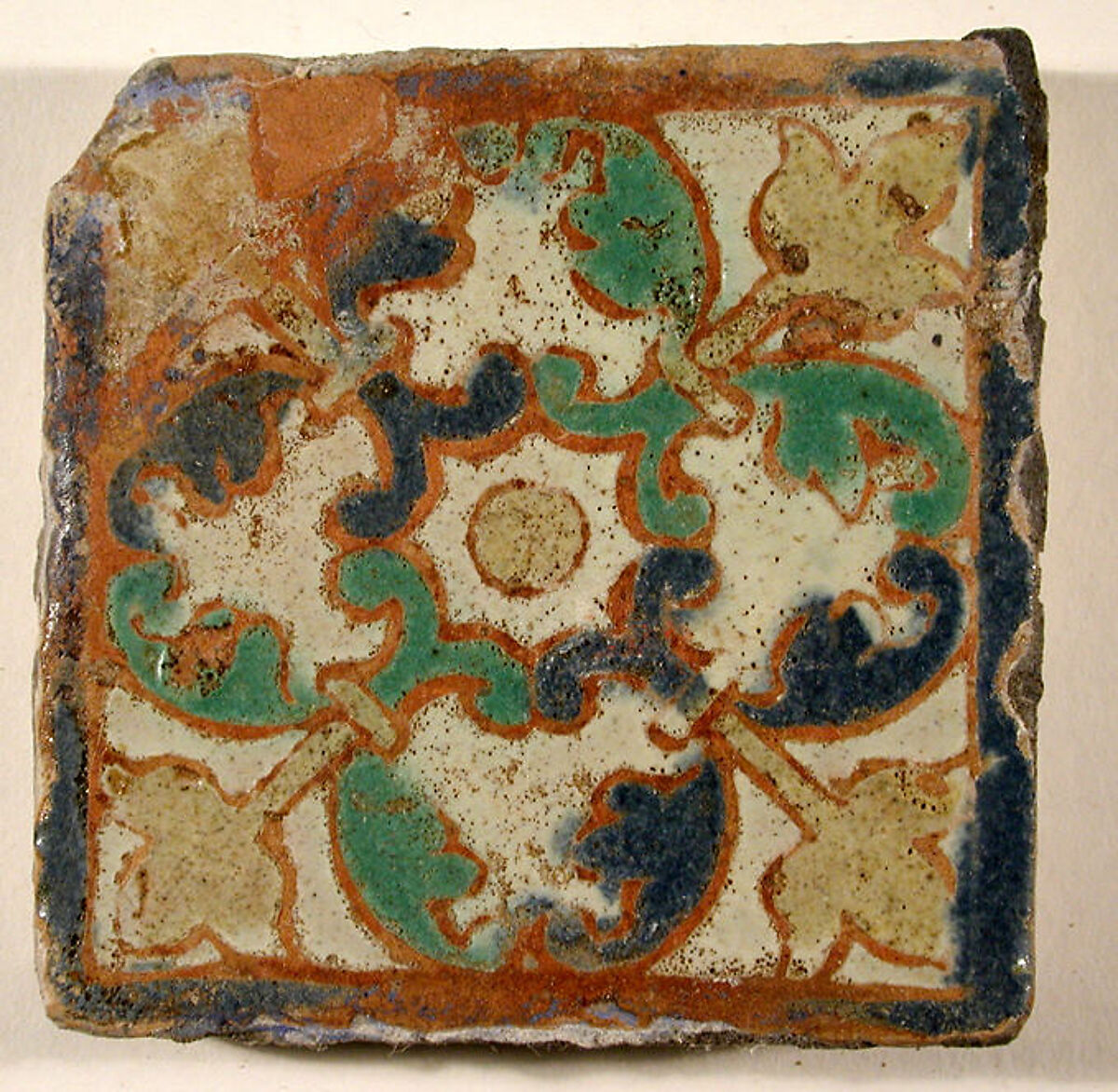 Pavement tiles, Tin-glazed earthenware, Spanish, Seville