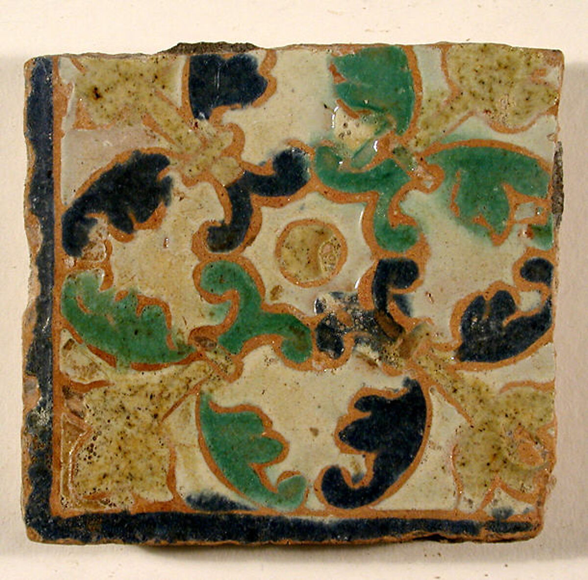 Pavement tiles, Tin-glazed earthenware, Spanish, Seville
