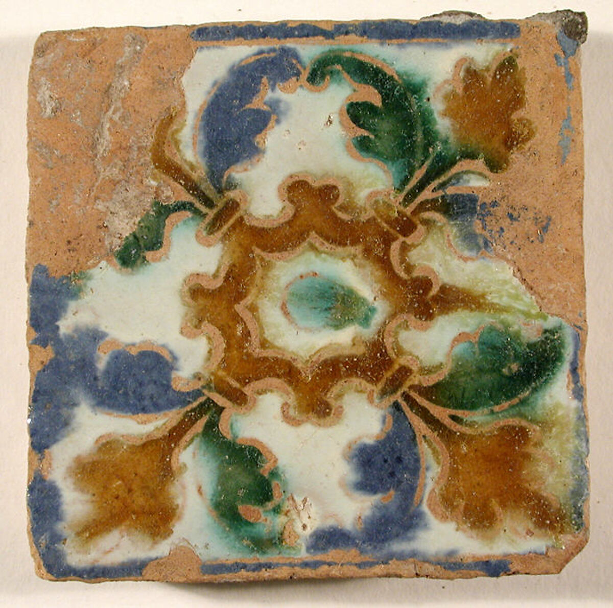 Pavement tiles, Tin-glazed earthenware, Spanish, Seville
