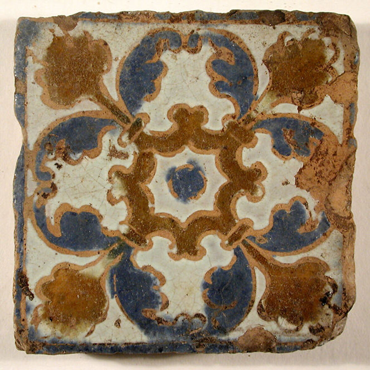 Pavement tiles, Tin-glazed earthenware, Spanish, Seville