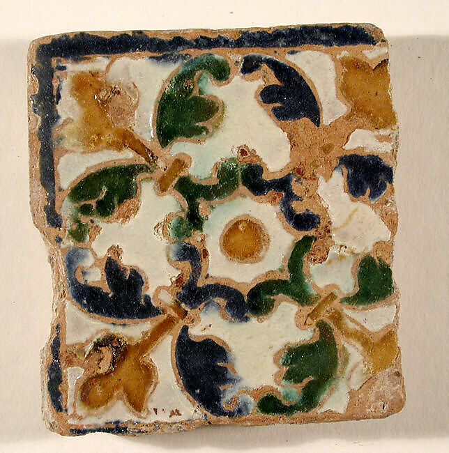 Pavement tiles, Tin-glazed earthenware, Spanish, Seville