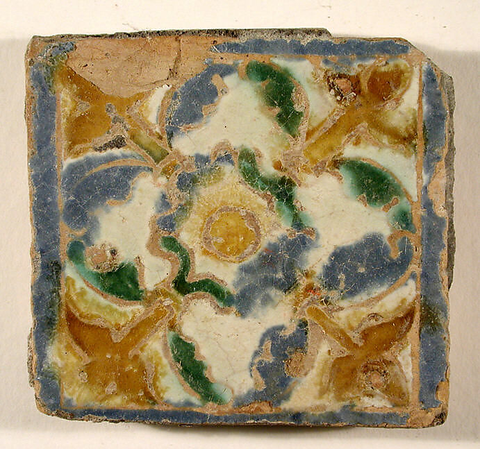 Pavement tiles, Tin-glazed earthenware, Spanish, Seville