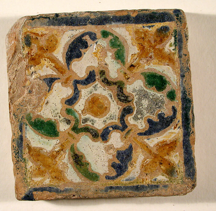 Pavement tiles, Tin-glazed earthenware, Spanish, Seville