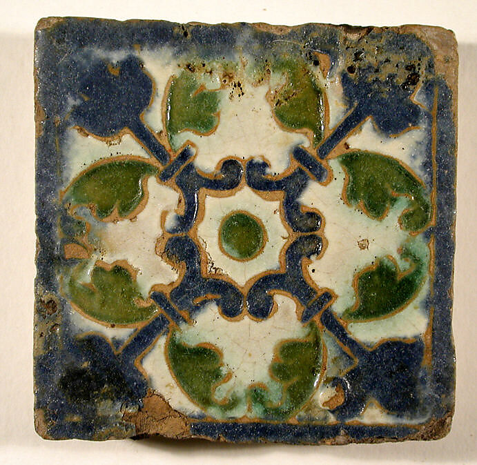 Pavement tiles, Tin-glazed earthenware, Spanish, Seville