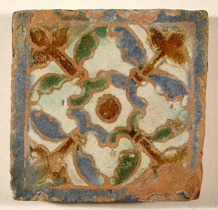 Pavement tiles, Tin-glazed earthenware, Spanish, Seville