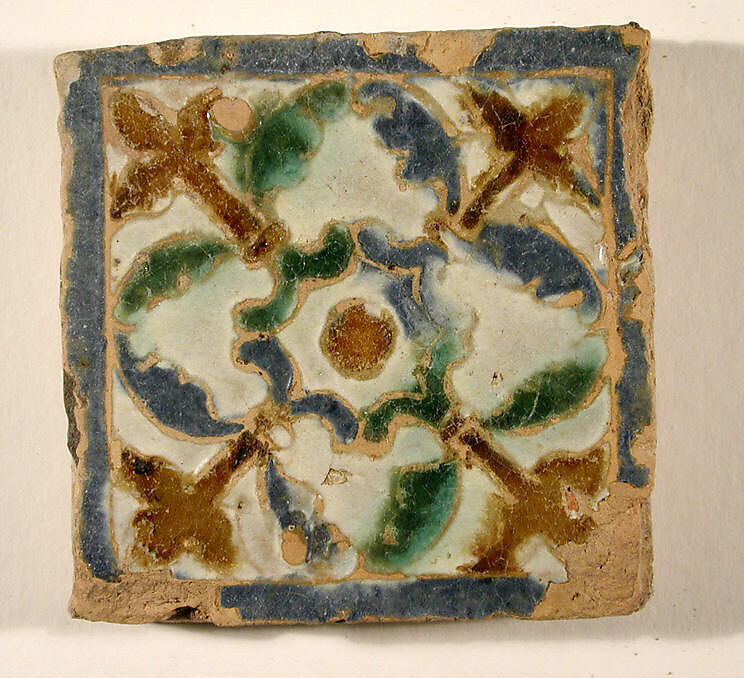 Pavement tiles, Tin-glazed earthenware, Spanish, Seville