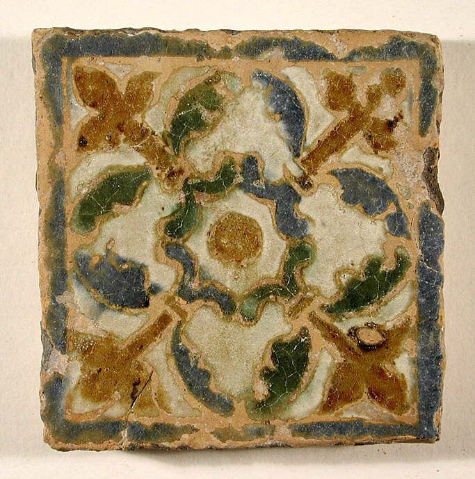 Pavement tiles, Tin-glazed earthenware, Spanish, Seville