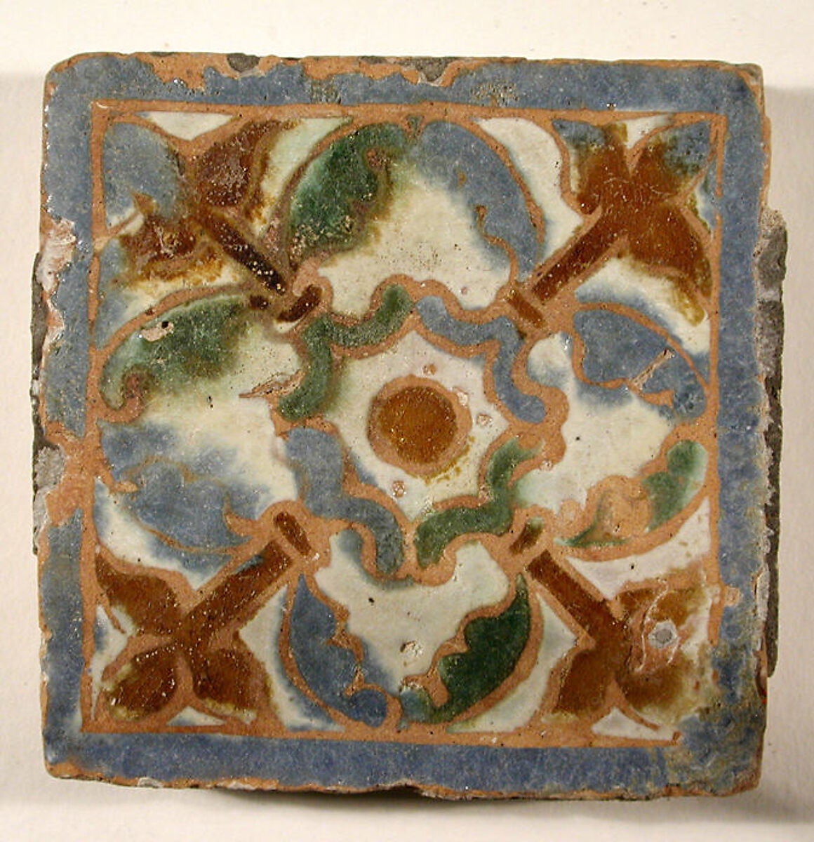 Pavement tiles, Tin-glazed earthenware, Spanish, Seville