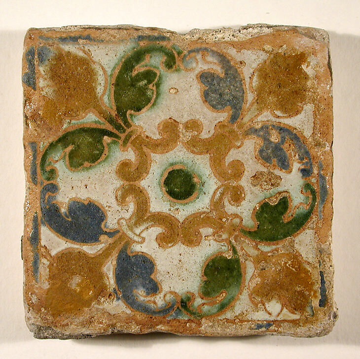 Pavement tiles, Tin-glazed earthenware, Spanish, Seville