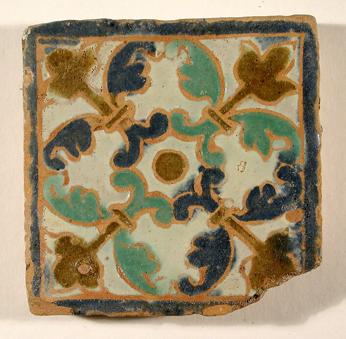 Pavement tiles, Tin-glazed earthenware, Spanish, Seville