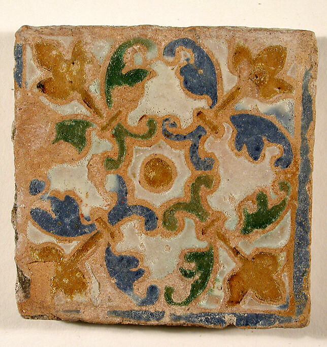 Pavement tiles, Tin-glazed earthenware, Spanish, Seville