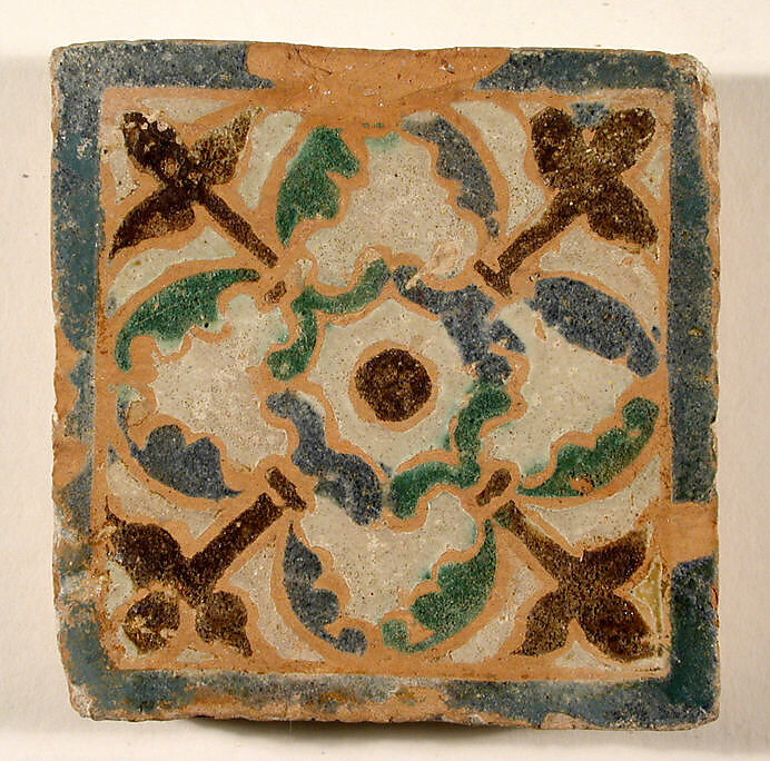 Pavement tiles, Tin-glazed earthenware, Spanish, Seville