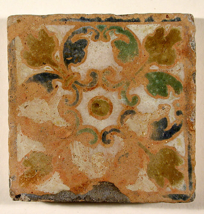 Pavement tiles, Tin-glazed earthenware, Spanish, Seville