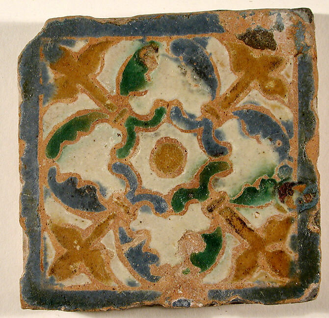 Pavement tiles, Tin-glazed earthenware, Spanish, Seville