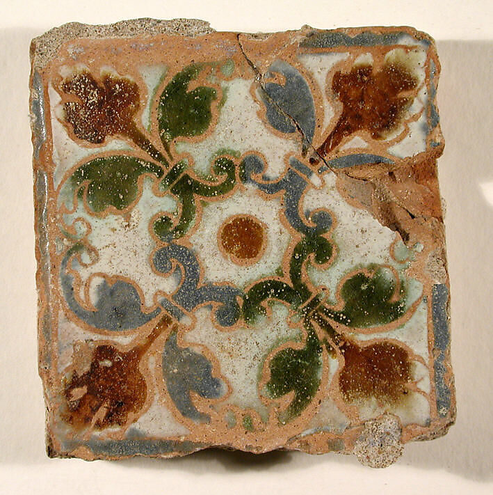 Pavement tiles, Tin-glazed earthenware, Spanish, Seville