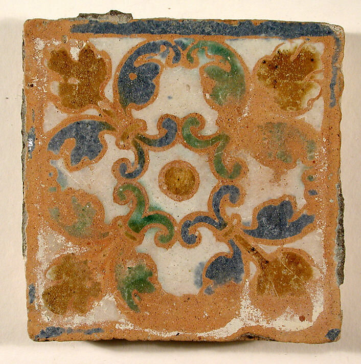 Pavement tiles, Tin-glazed earthenware, Spanish, Seville