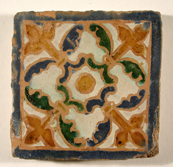 Pavement tiles, Tin-glazed earthenware, Spanish, Seville