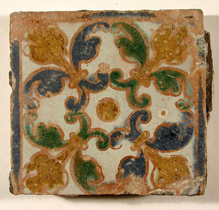 Pavement tiles, Tin-glazed earthenware, Spanish, Seville