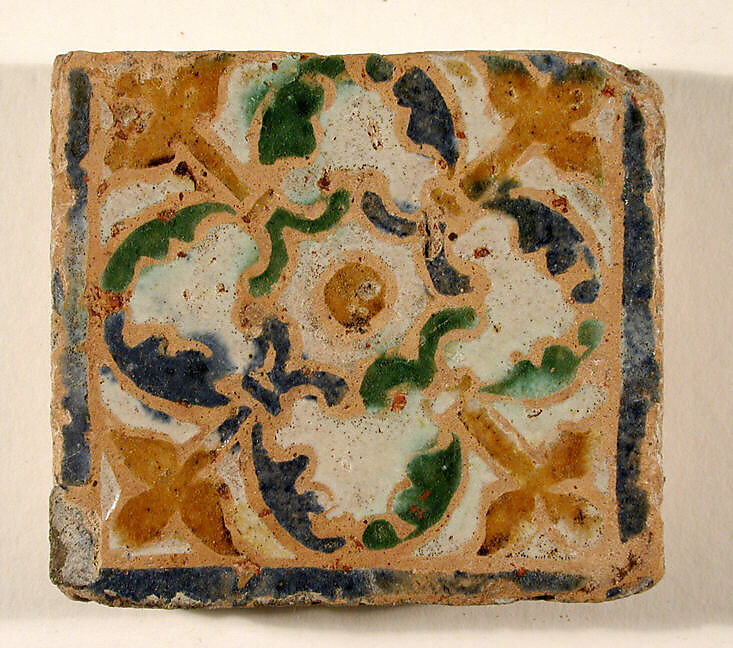 Pavement tiles, Tin-glazed earthenware, Spanish, Seville