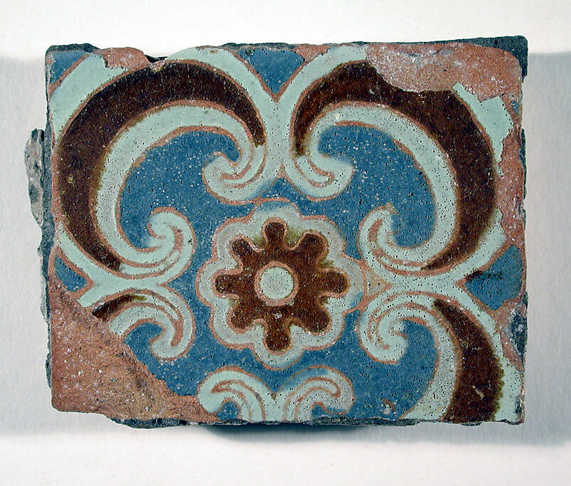 Pavement tiles, Tin-glazed earthenware, Spanish, Seville