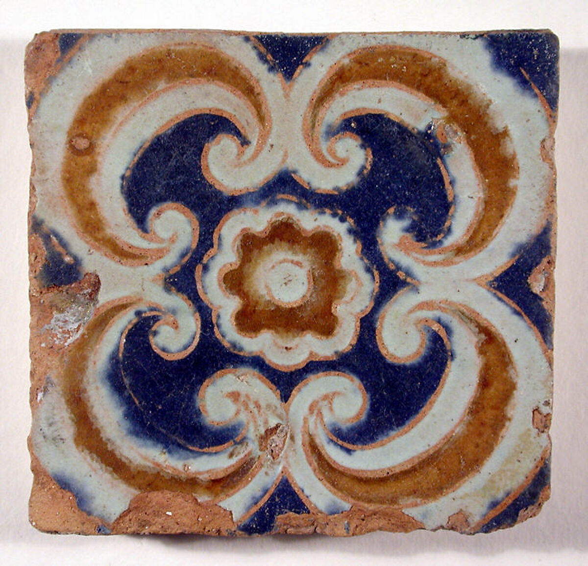 Pavement tiles, Tin-glazed earthenware, Spanish, Seville
