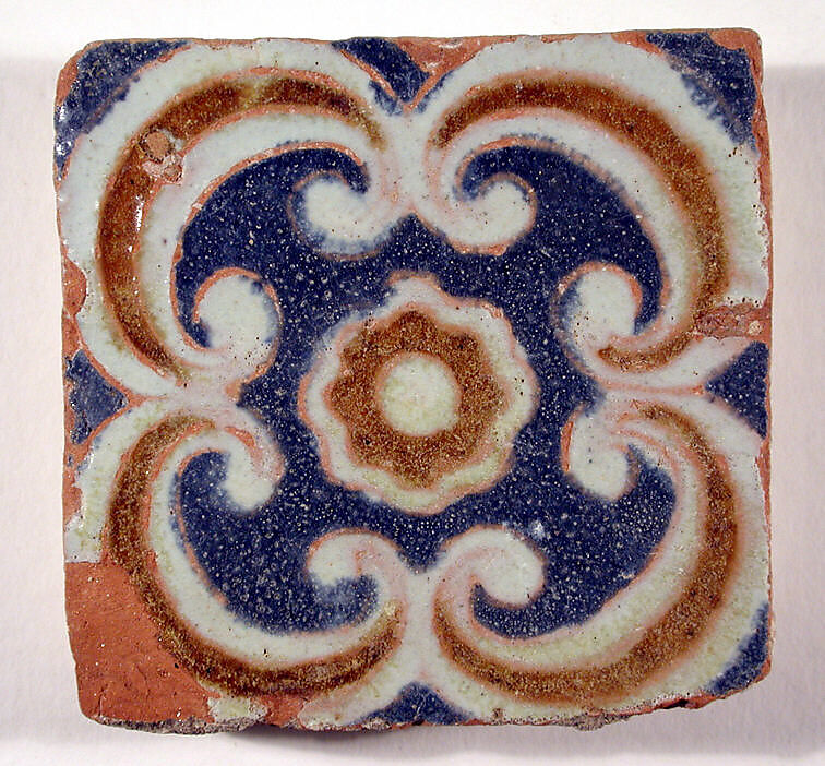 Pavement tiles, Tin-glazed earthenware, Spanish, Seville