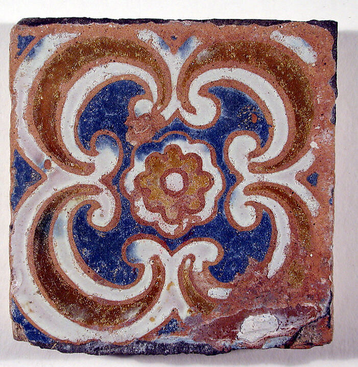Pavement tiles, Tin-glazed earthenware, Spanish, Seville