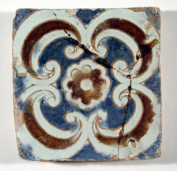 Pavement tiles, Tin-glazed earthenware, Spanish, Seville