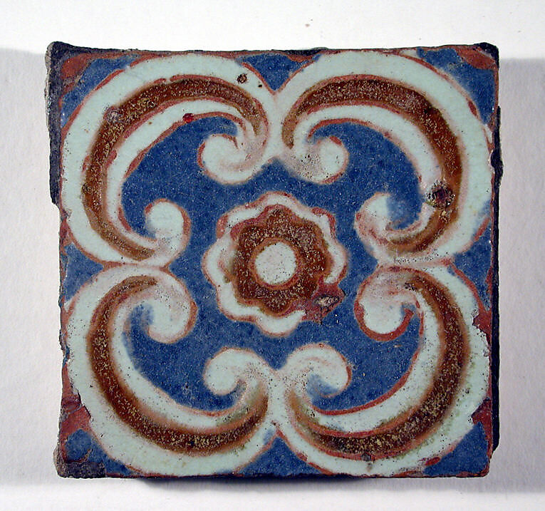 Pavement tiles, Tin-glazed earthenware, Spanish, Seville