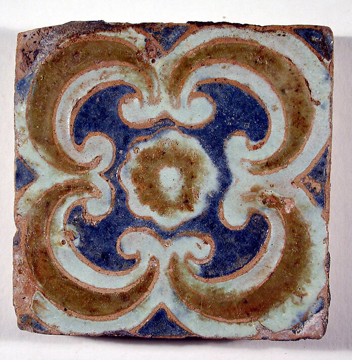 Pavement tiles, Tin-glazed earthenware, Spanish, Seville