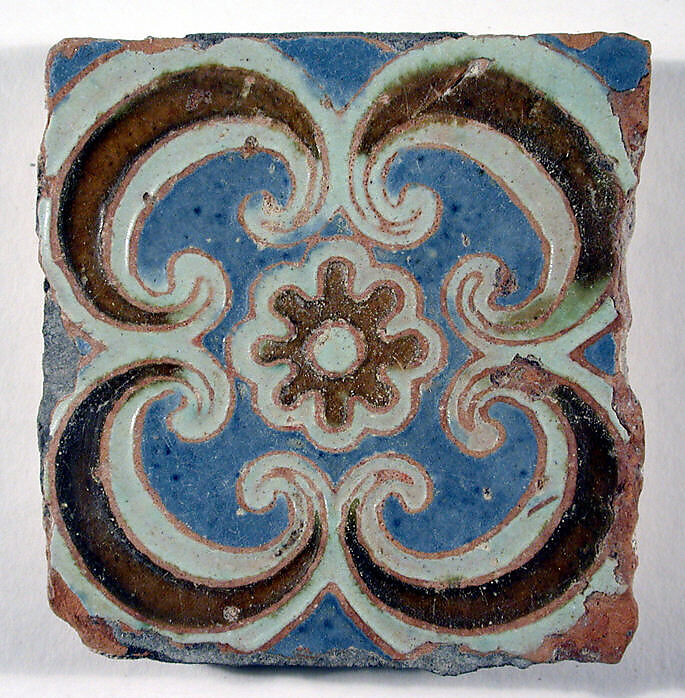 Pavement tiles, Tin-glazed earthenware, Spanish, Seville