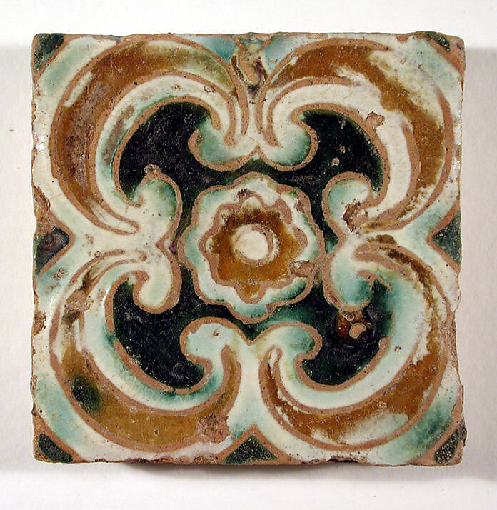 Pavement tiles, Tin-glazed earthenware, Spanish, Seville