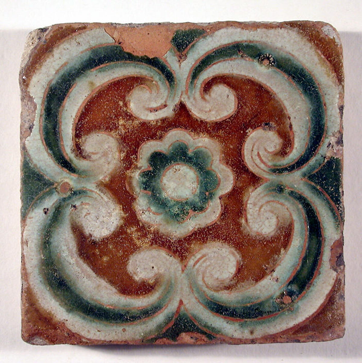 Pavement tiles, Tin-glazed earthenware, Spanish, Seville