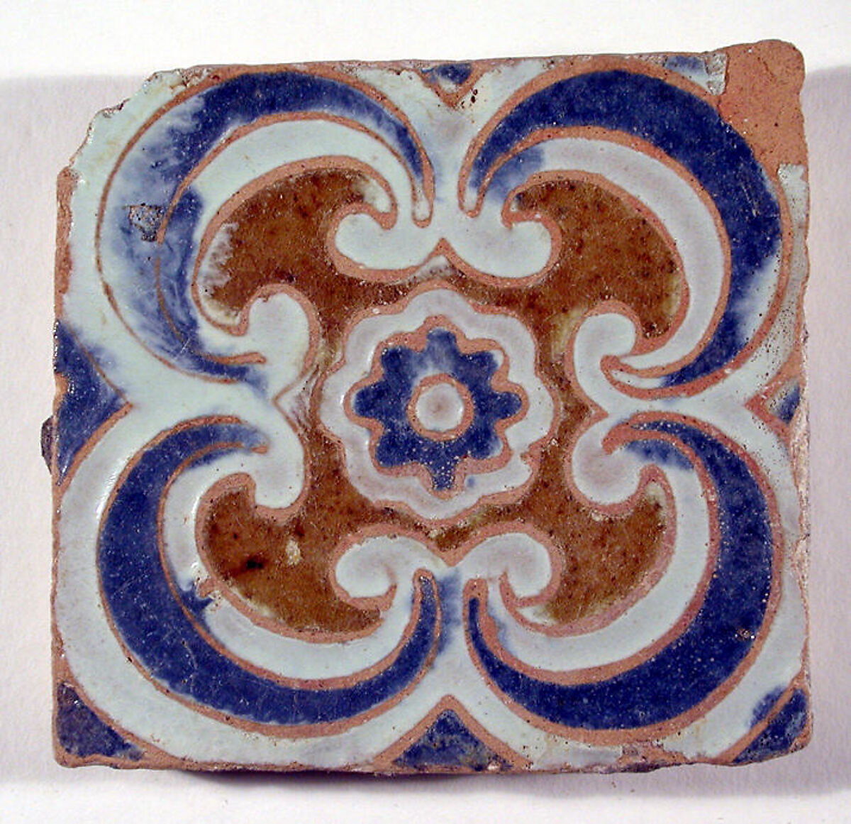 Pavement tiles, Tin-glazed earthenware, Spanish, Seville