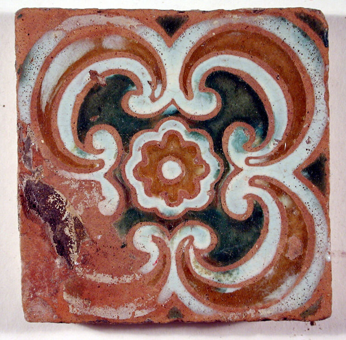 Pavement tiles, Tin-glazed earthenware, Spanish, Seville