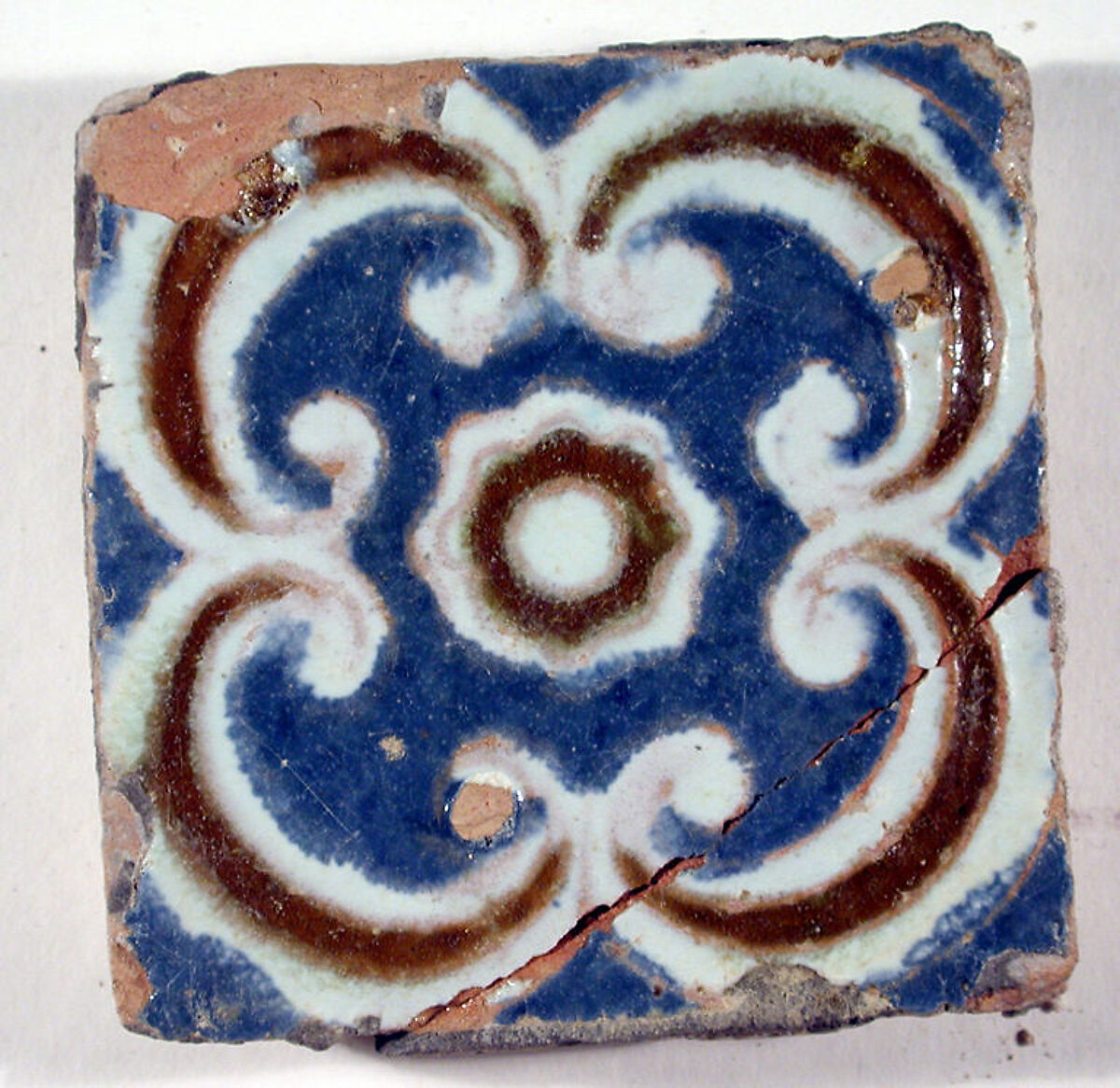 Pavement tiles, Tin-glazed earthenware, Spanish, Seville