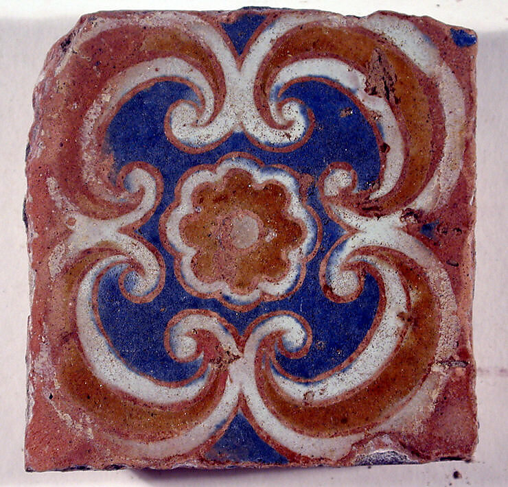 Pavement tiles, Tin-glazed earthenware, Spanish, Seville