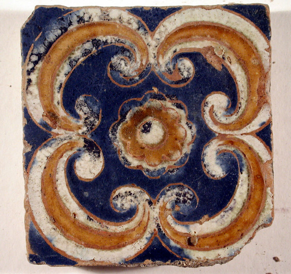 Pavement tiles, Tin-glazed earthenware, Spanish, Seville