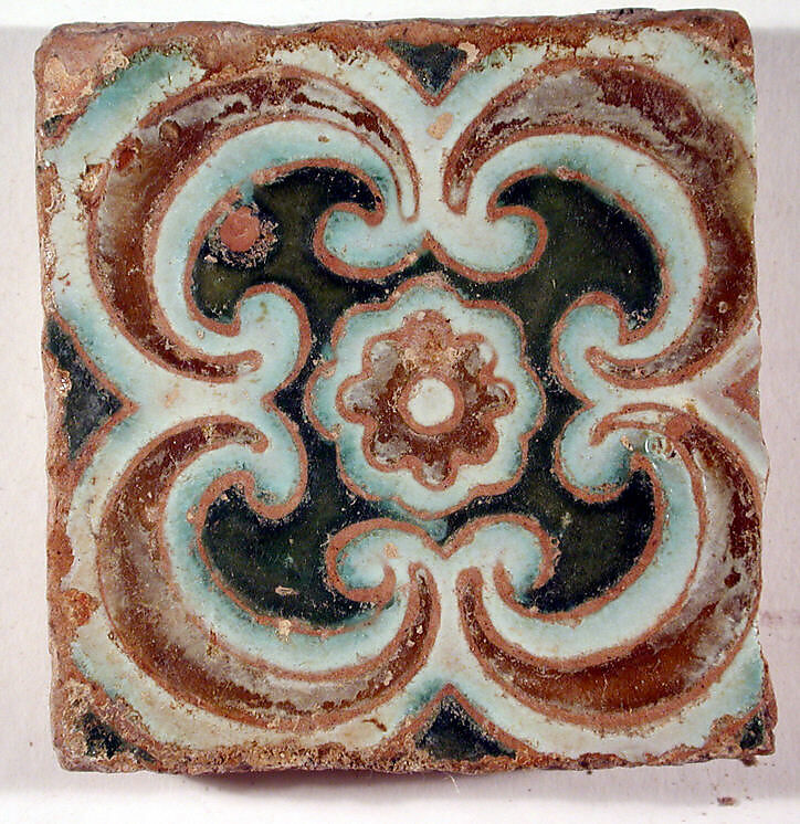 Pavement tiles, Tin-glazed earthenware, Spanish, Seville