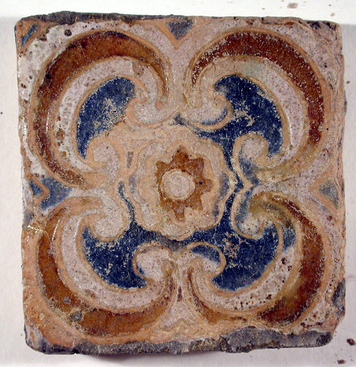 Pavement tiles, Tin-glazed earthenware, Spanish, Seville