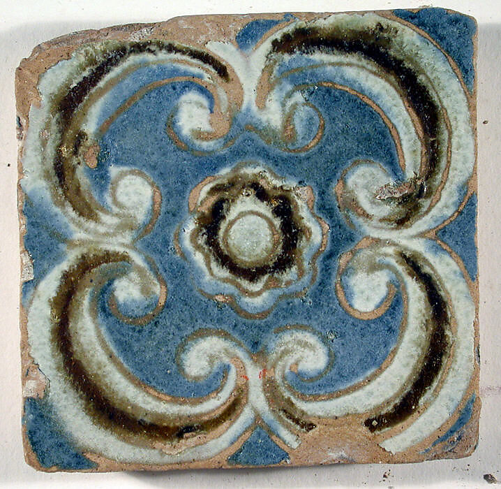 Pavement tiles, Tin-glazed earthenware, Spanish, Seville