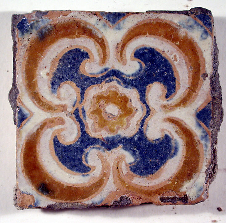 Pavement tiles, Tin-glazed earthenware, Spanish, Seville