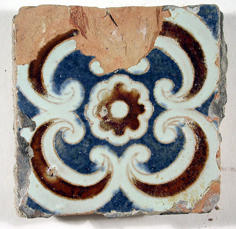 Pavement tiles, Tin-glazed earthenware, Spanish, Seville