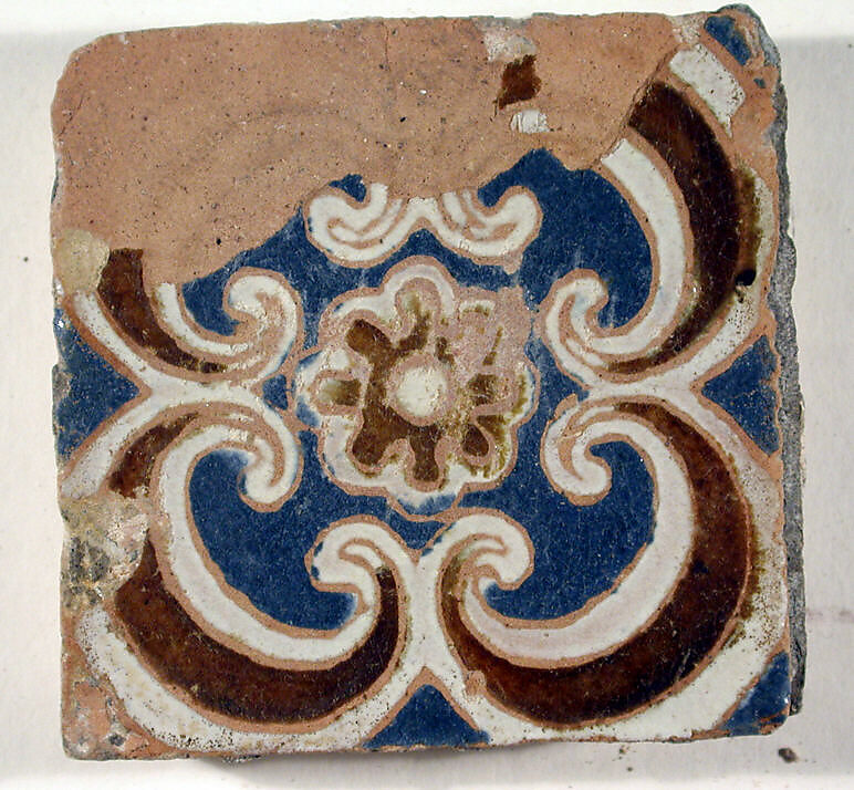 Pavement tiles, Tin-glazed earthenware, Spanish, Seville