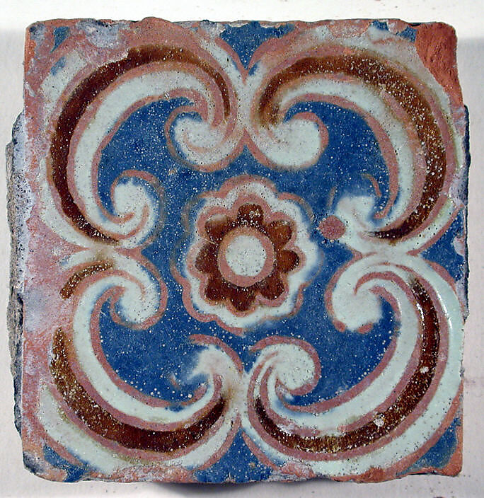Pavement tiles, Tin-glazed earthenware, Spanish, Seville