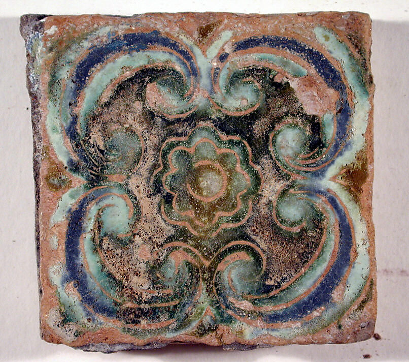 Pavement tiles, Tin-glazed earthenware, Spanish, Seville