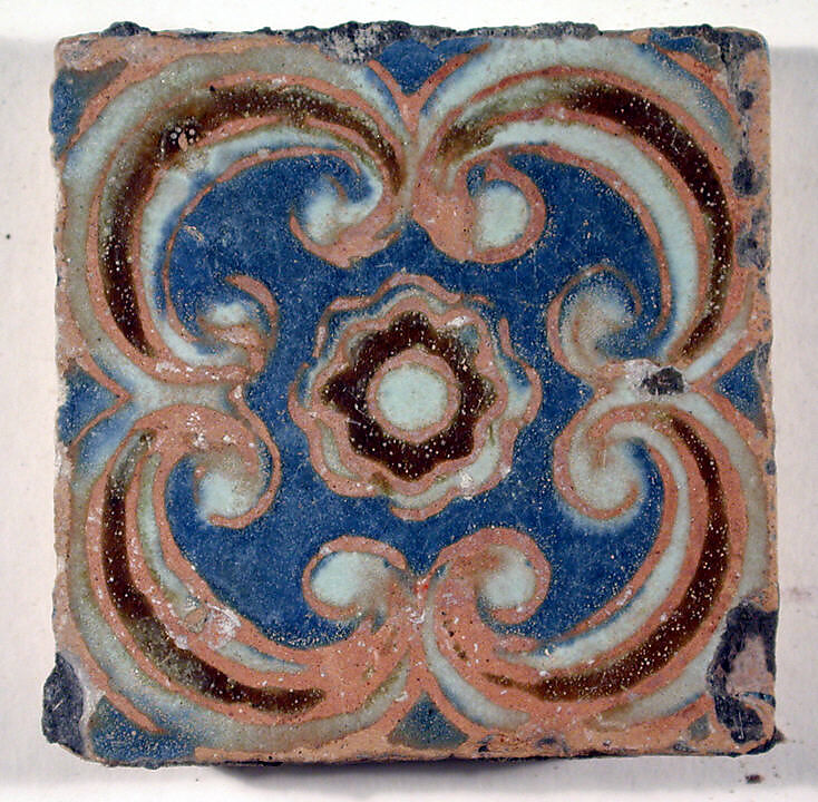 Pavement tiles, Tin-glazed earthenware, Spanish, Seville