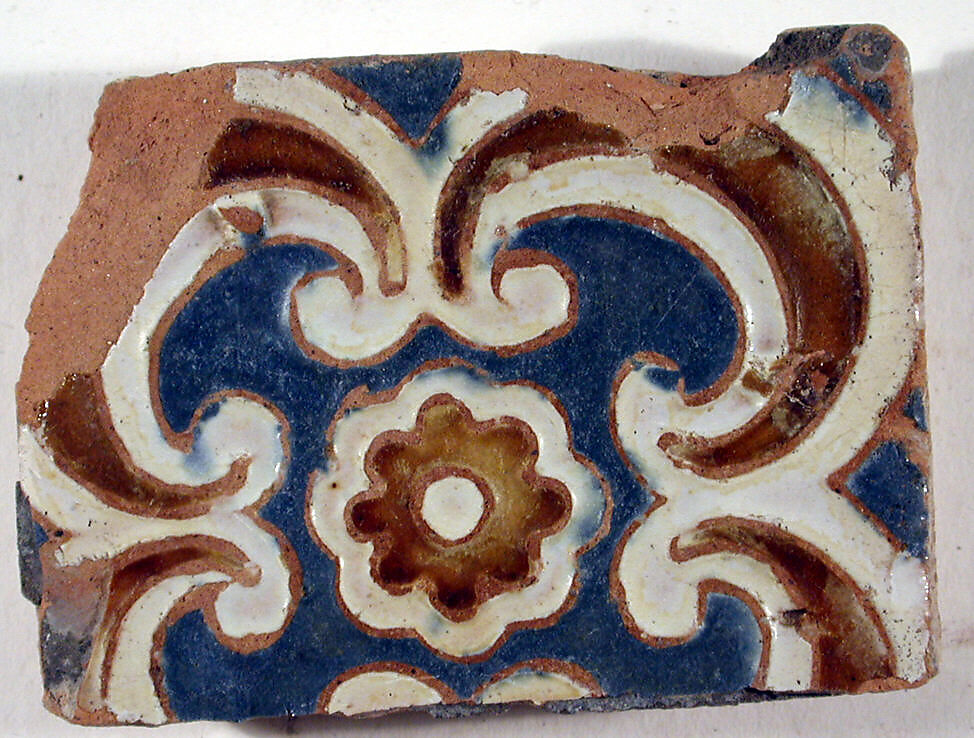 Pavement tiles, Tin-glazed earthenware, Spanish, Seville