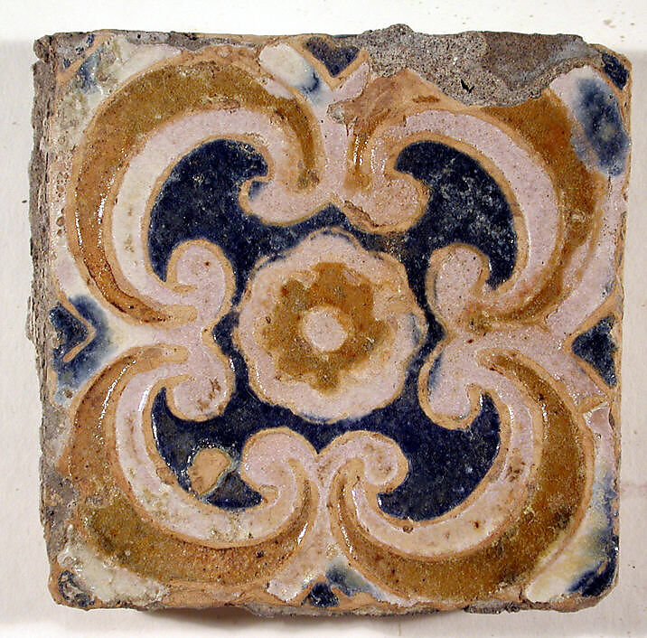 Pavement tiles, Tin-glazed earthenware, Spanish, Seville